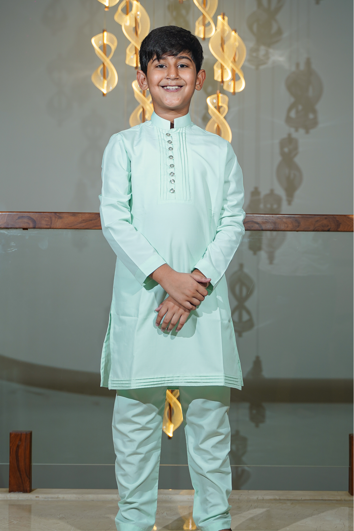 Pastel Green Nehru Set Jacket