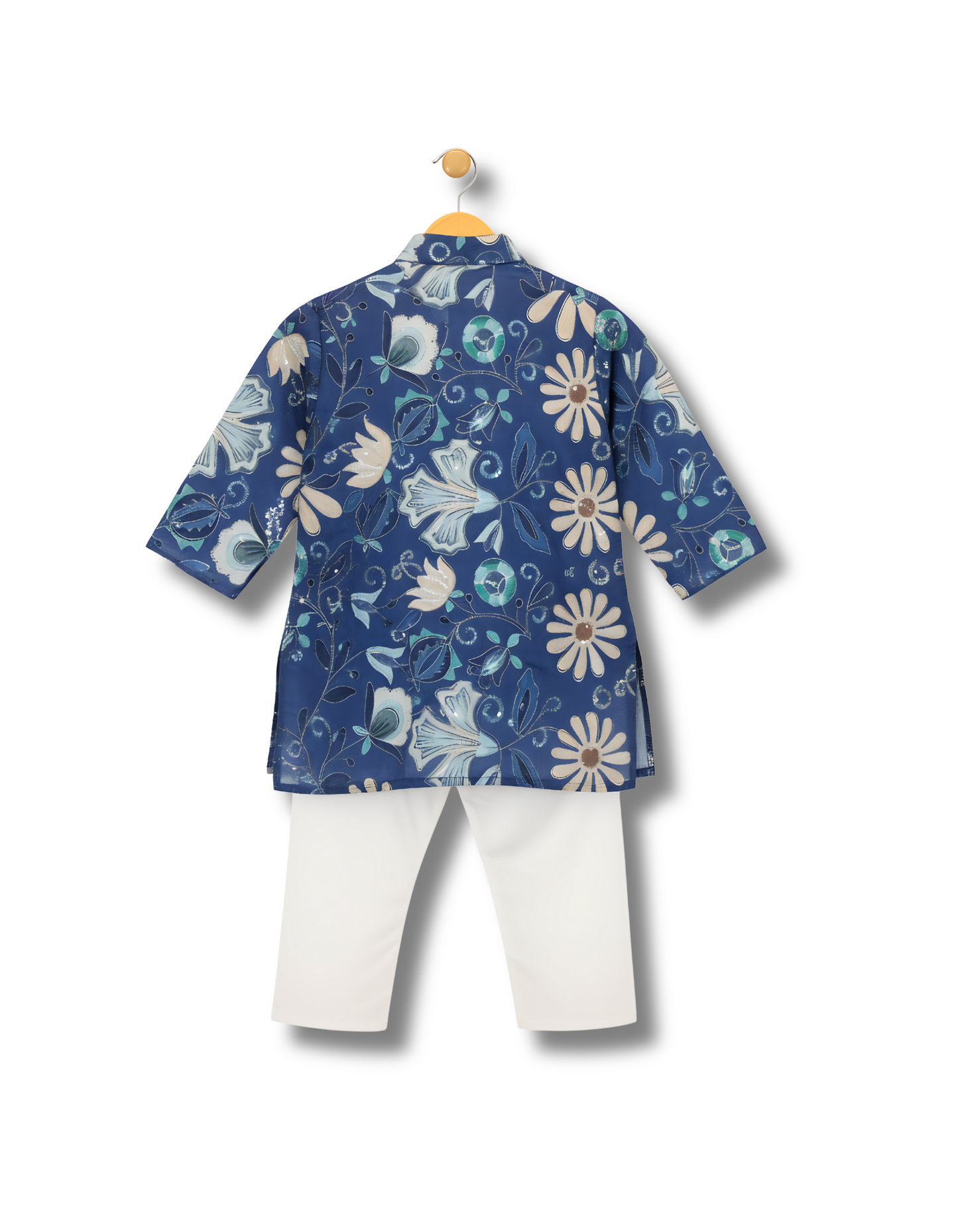 "Raunaq" Blue Blossom Kurta Set