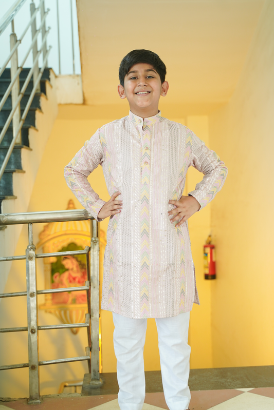 Pastel Pink Kurta Set