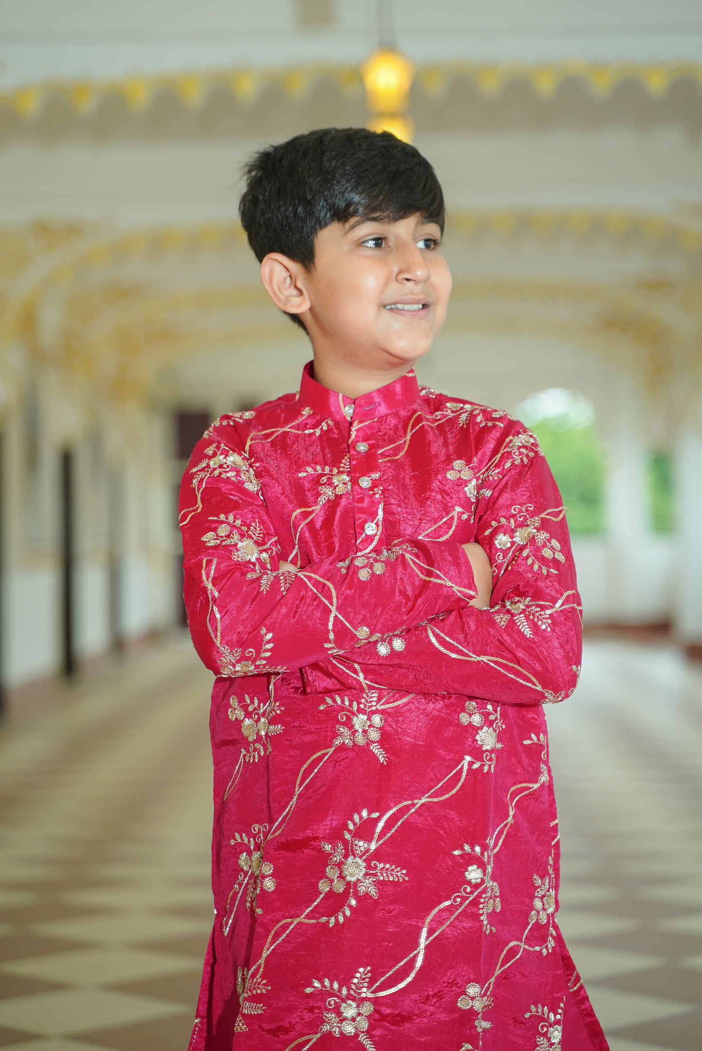 Hot Pink Kurta Set