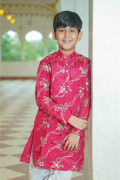 Hot Pink Kurta Set
