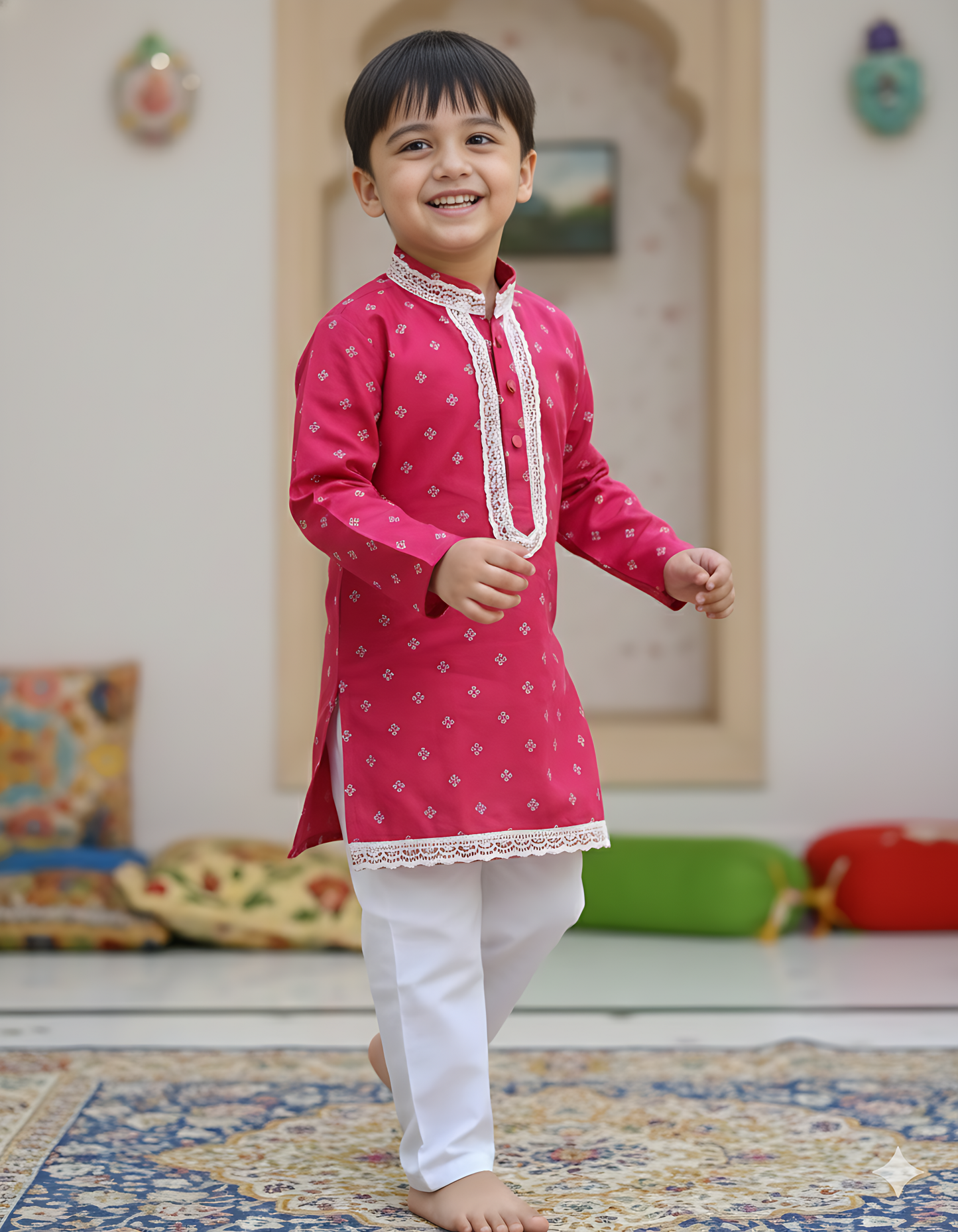 Gulabi Riwaz Kurta Set