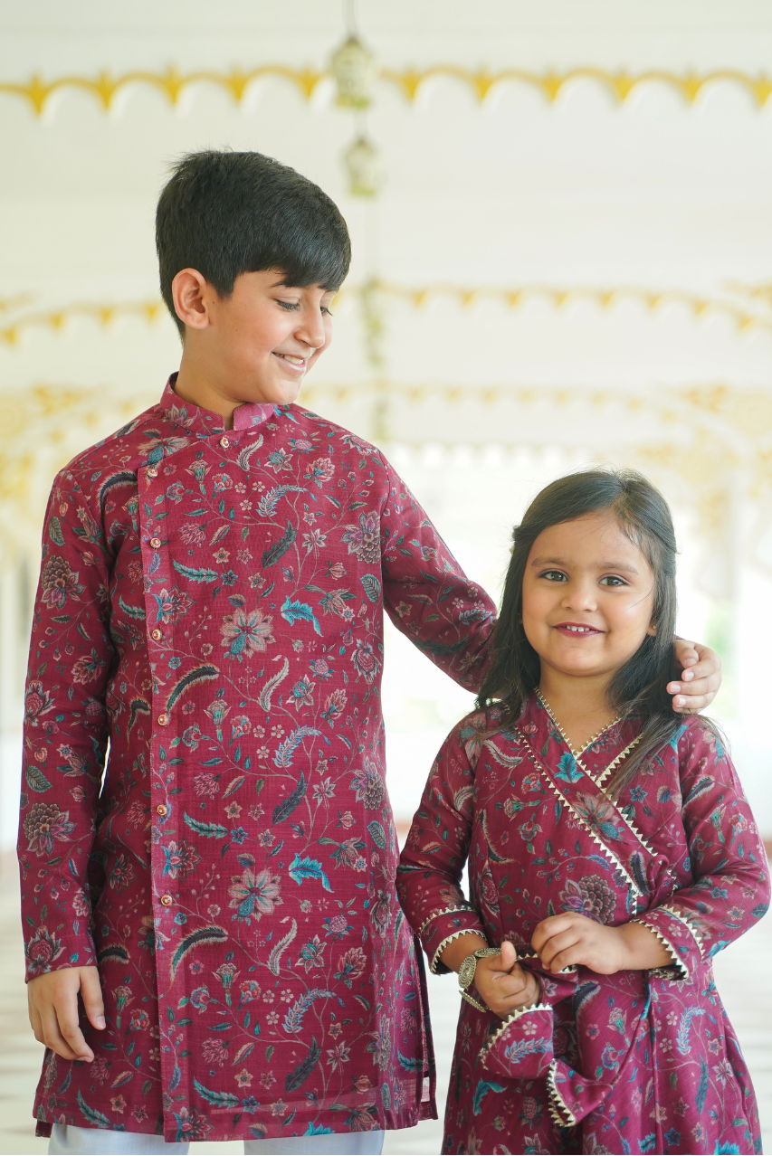 Floral Linen Twinning Set