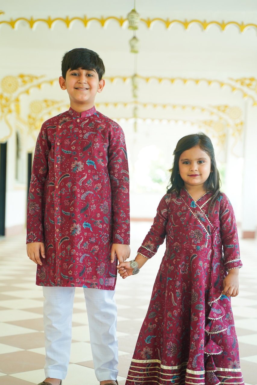 Floral Linen Twinning Set