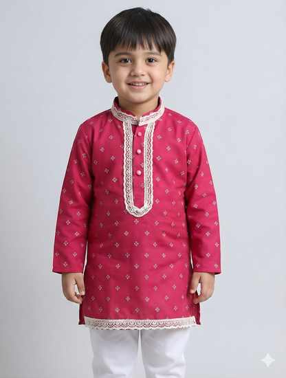 Gulabi Riwaz Kurta Set